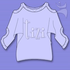 TIZI OPEN-SLEEVED TOP