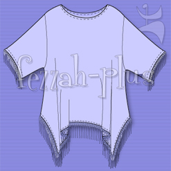 FEZZAH-PLUS FRINGED-HEM TUNIC