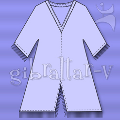 GIBRALTAR-V FRINGED TUNIC/DRESS